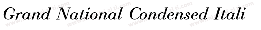 Grand National Condensed Italic Con字体转换